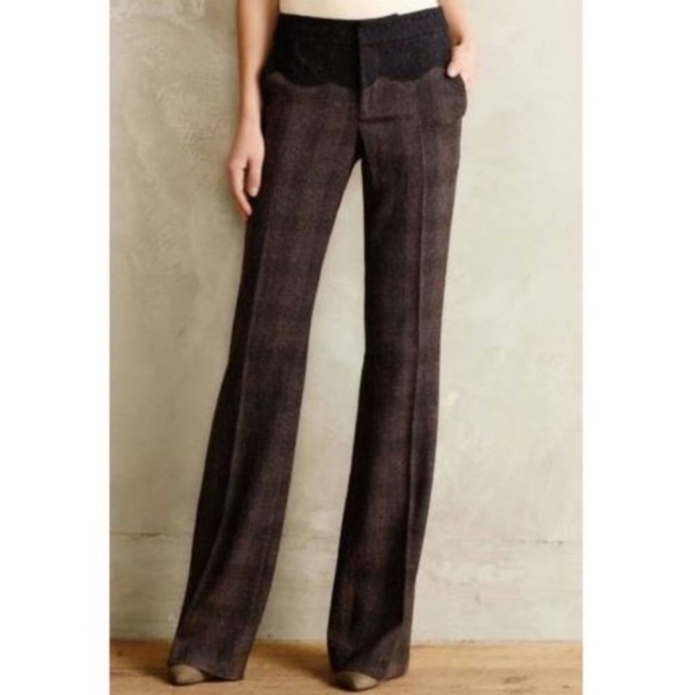 ANTHROPOLOGIE ELEVENSES The Brighton Plaid Lace